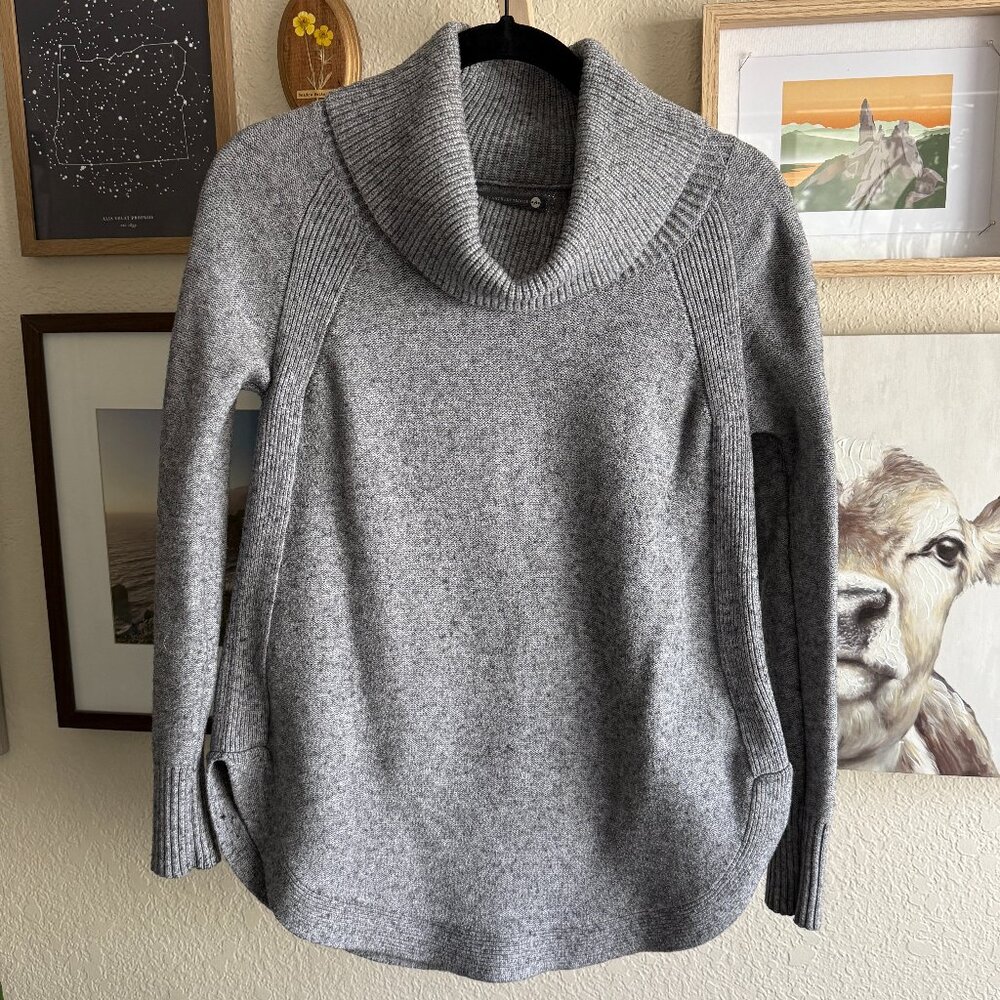 Anthropologie Georgia Cowl Neck Pullover Sweater Rounded Hem